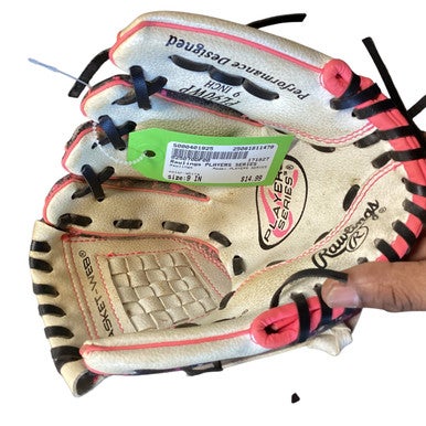 Used Rawlings PLAYERS SERIES BB/SB Glove RH Throw White 9" 11479-S000401925