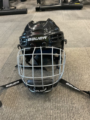 Used Bauer RE AKT 55 Helmet Cage Combo Black SM 11614-S000219854