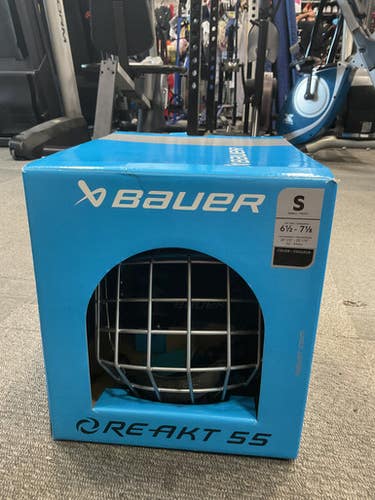 Used Bauer RE AKT 55 Helmet Cage Combo Black SM 11614-S000219853