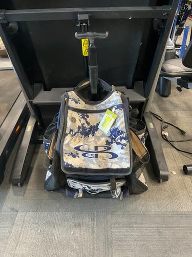 Used Bombah CATCHER ROLLING BAG BB/SB Player Wheeled Bag Navy Blue 11614-S000219810