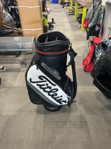 Used Titleist TITLEIST LEATHER BAG Mens Cart Bag Black 11614-S000219801