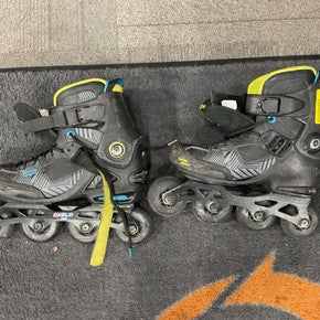 Used OXELO 258 ROLLER SKATES Senior Rec Fitness Skates Black Senior 7 11614-S000219789
