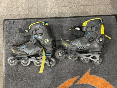 Used OXELO 258 ROLLER SKATES Senior Rec Fitness Skates Black Senior 7 11614-S000219789