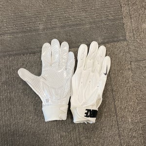 Used Nike LINEMAN GLOVES FB Gloves White MD 11614-S000219698