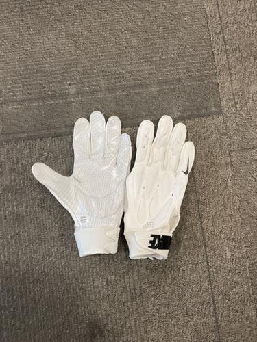 Used Nike LINEMAN GLOVES FB Gloves White MD 11614-S000219698