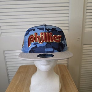 NWS Philadelphia Phillies Blue Camo New Era 59fifty 7 1/4 MLB