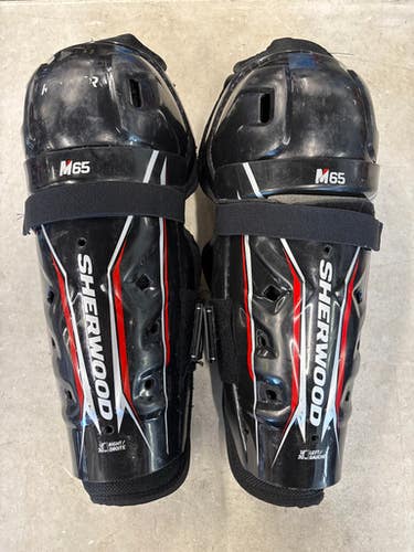 Used Sher-wood M65 Junior Shin Guards Black 12" 11858-S000078314