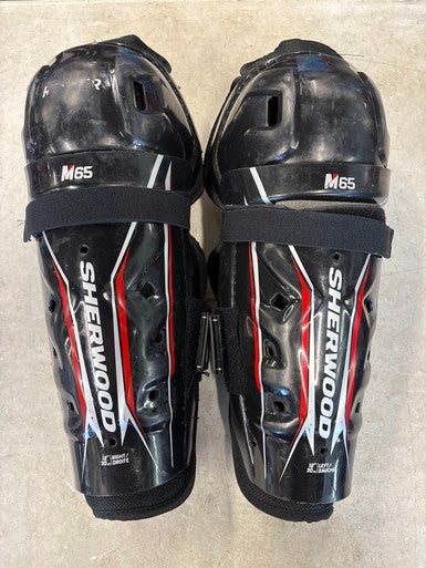 Used Sher-wood M65 Junior Shin Guards Black 12" 11858-S000078314