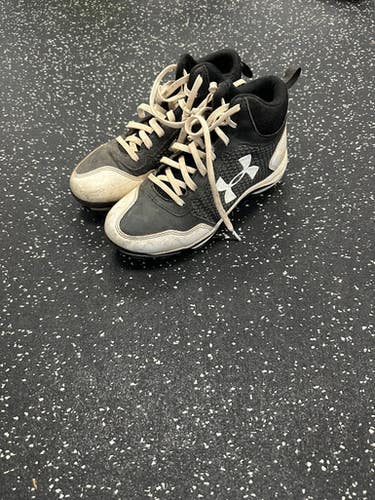 Used Under Armour BASEBALL CLEATS BB/SB Cleats Black Junior 04 11849-S000030891