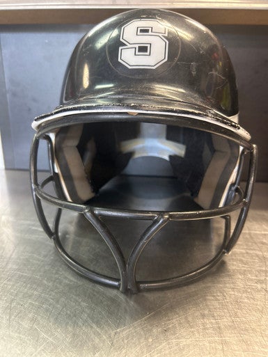 Used Worth BATTING HELMET Batting Helmet w/Mask Black MD 11868-S000064748
