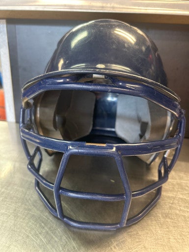 Used Rawlings HELMET Batting Helmet w/Mask Navy Blue SM 11868-S000064747