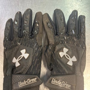 Used Under Armour BB/SB Batting Gloves Black SM 11868-S000064741