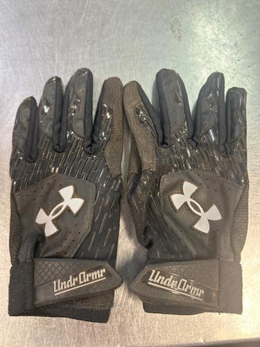 Used Under Armour BB/SB Batting Gloves Black SM 11868-S000064741
