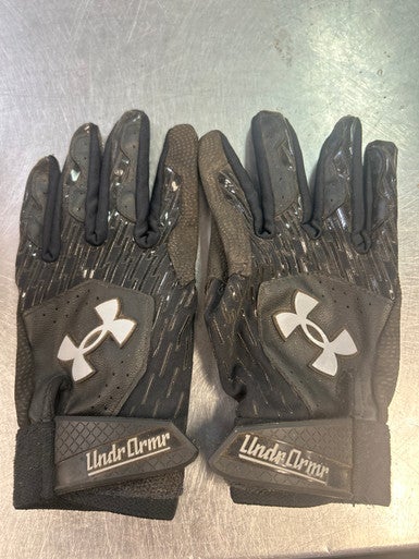 Used Under Armour BB/SB Batting Gloves Black SM 11868-S000064741