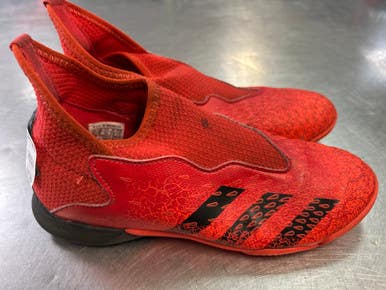 Used Adidas Soccer Indoor Shoes Red Junior 03.5 11868-S000064668