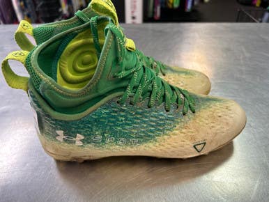 Used Under Armour Adult FB Cleats Green Senior 8 11868-S000064903