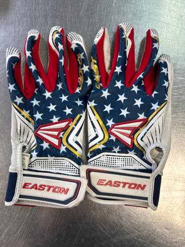 Used Easton BB/SB Batting Gloves White MD 11868-S000064901