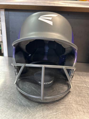 Used Easton HELMET Batting Helmet w/Mask Purple M/L 11868-S000064899