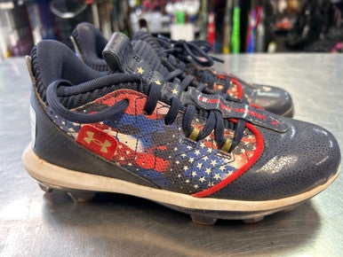 Used Under Armour FREEDOM BB/SB Cleats Navy Blue Junior 04 11868-S000064890