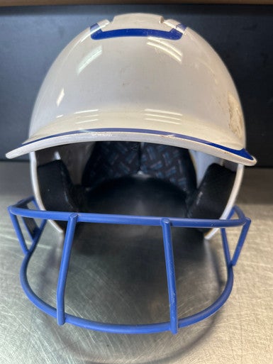 Used Champro HELMET Batting Helmet w/Mask White LG 11868-S000064806