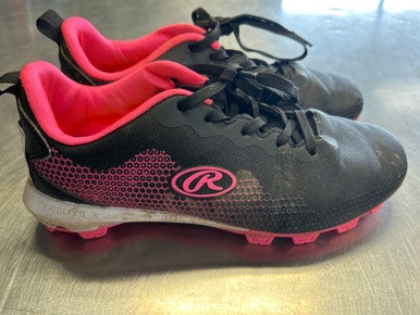 Used Rawlings CLEAT BB/SB Cleats Black Junior 04 11868-S000064807