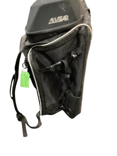 Used All Star CATCHERS BAG BB/SB Player Wheeled Bag Black 11884-S000051257