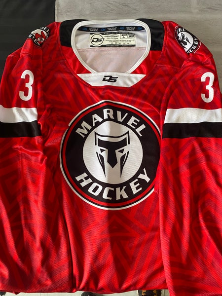 Marvel Hockey mens large game Jersey