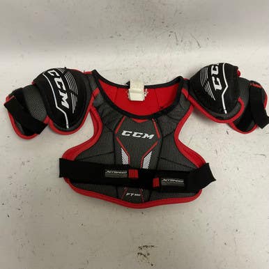 Used CCM JETSPEED FT350 Youth Shoulder Pads Black And Red MD 11855-S000189710