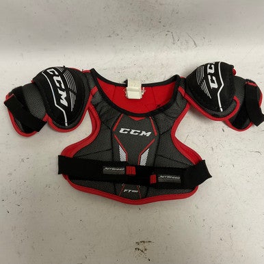 Used CCM JETSPEED FT350 Youth Shoulder Pads Black And Red MD 11855-S000189710