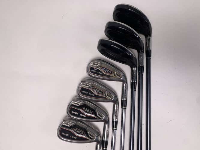 Adams Idea A12 OS Iron Set 4H-6H 7-PW Stiff Steel Mens RH +1''