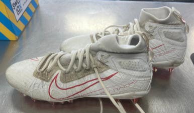 Used Nike LAX Cleats Mens White Senior 10.5 11497-S000151365