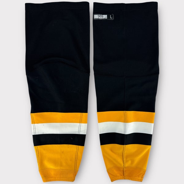 Pro Stock Used CCM Large, XL Wilkes-Barre/Scranton Penguins 19-20 Alternate Black Hockey Socks