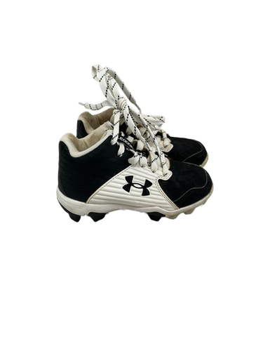 Used Under Armour LEADOFF BB/SB Cleats Black And White Youth 10.0 11692-S000139925