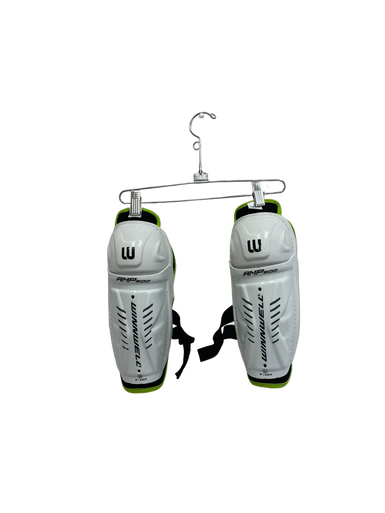 Used WinnWell AMP500 Junior Shin Guards White 9" 11692-S000140040