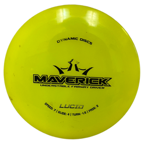 Used Dynamic Discs LUCID MAVERICK Disc Golf Driver Yellow 173g 11692-S000140062