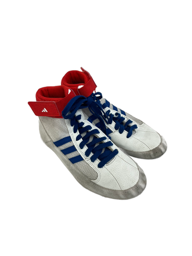 Used Adidas HVC Wrestling Shoes White Junior 02.5 11692-S000140096