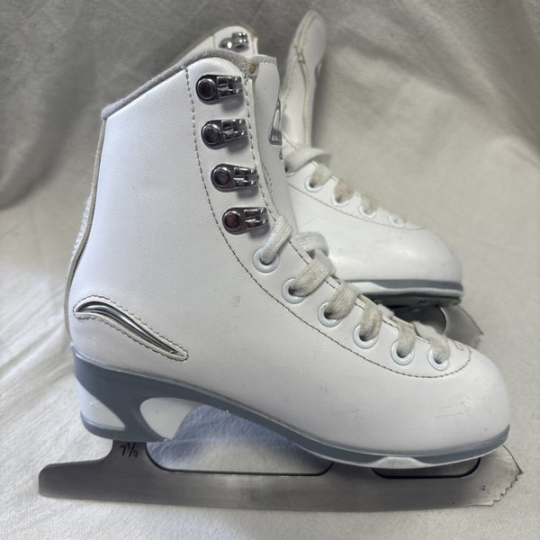 Junior Size 12 Jackson 450 Figure Ice Skates. White. MARK I Blades