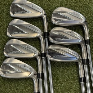 Taylormade Stealth Iron Set 5-Pw, Aw, Sw Stiff Flex Kbs Max Mt 85 Steel NICE!