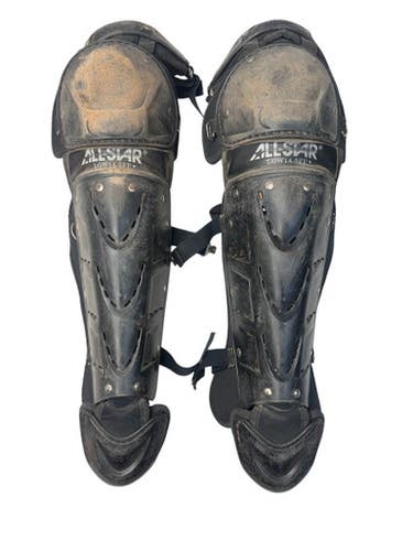 Used All Star LGW14.5FP Catchers Leg Guards Black Intermed 11835-S000197650