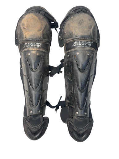 Used All Star LGW14.5FP Catchers Leg Guards Black Intermed 11835-S000197650
