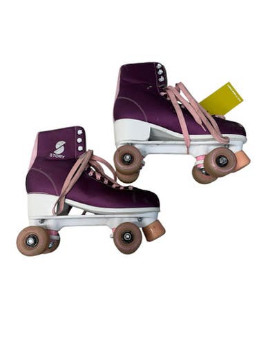 Used STORY SOUL QUAD SKATES SZ 8.5 Senior Roller Quad Skates Purple Senior 8.5 11835-S000197656