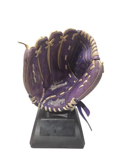 Used Rawlings FP115PURW LH Throw Fastpitch Gloves Purple And White 11 1/2" 11835-S000197488