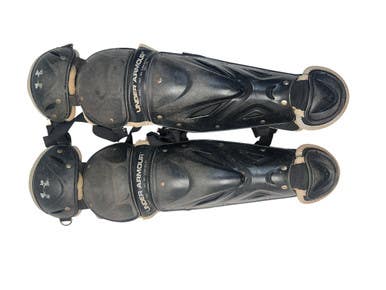 Used Under Armour UALG2-JRVS Catchers Leg Guards Black Junior 11835-S000197084