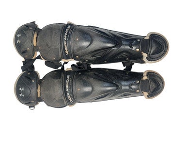 Used Under Armour UALG2-JRVS Catchers Leg Guards Black Junior 11835-S000197084