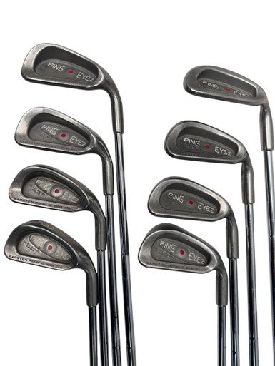 Used Ping EYE 2 RED DOT Mens Iron Set RH 3I-PW 11835-S000197269