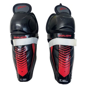 Used Bauer LIL SPORT Youth Shin Guards Black 9" 11835-S000197328