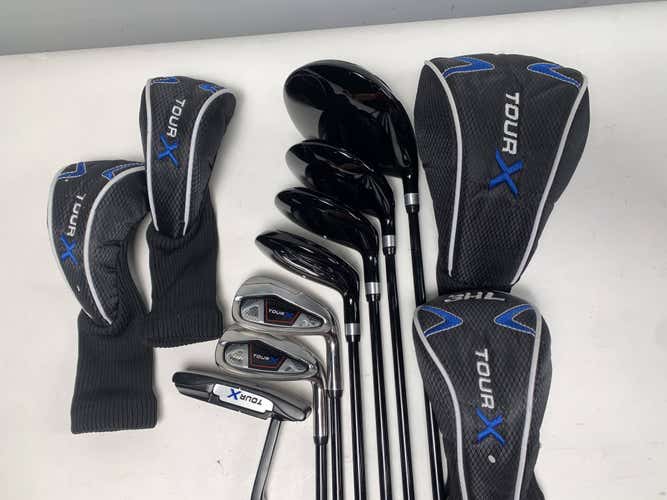 Tour X TG3 Club Set Driver 3W 4H-5H 8i PW Putter Regular Graphite Mens RH HC