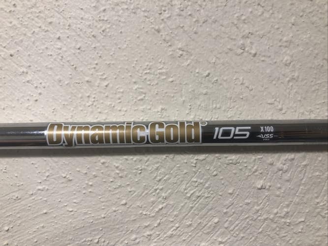 Dynamic Gold 105, VSS Pro X100 X-Stiff Flex Steel Iron Shaft .355, 35.25" 8-Iron
