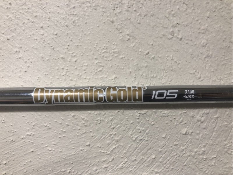 Dynamic Gold 105, VSS Pro X100 X-Stiff Flex Steel Iron Shaft .355, 35.25" 8-Iron