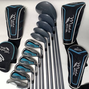 Tour Edge Moda Silk Club Set Driver 3W 5W 5H- 6H 7-PW +SW Putter Ladies RH HC